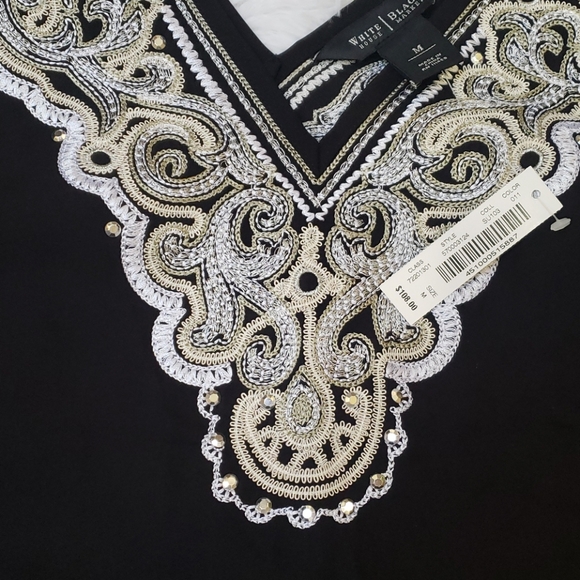 White House Black Market Silk Peasant blouse - Picture 4 of 11